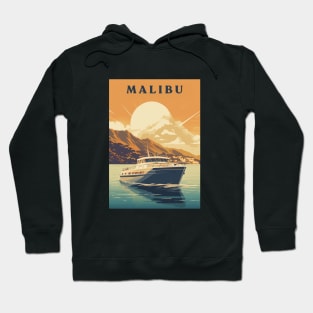 Malibu Boat Retro Travel Hoodie